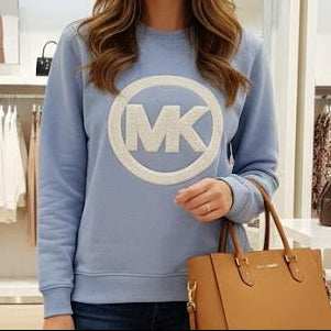 Premium Light Blue  Brand Logo Sweatshirt