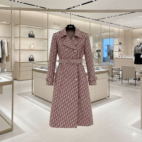 Elegant Designer Printed Trench Coat for Women