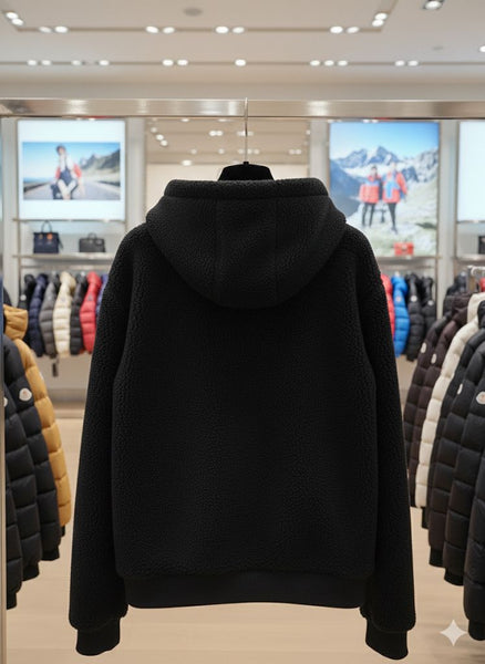 Premium Black Furry Designer Jacket For Women