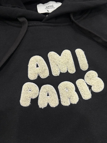 Luxury  Black Fleece Logo Hoodie