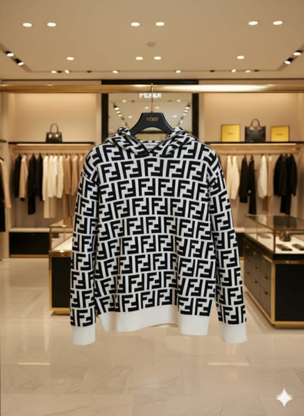 FF Monogram Hooded Sweater  Luxury Statement Knitwear For Woman