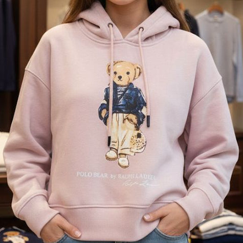 Premium Pink  Bear Graphic Hoodie Cozy & Cute Style