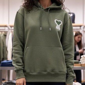 Exclusive  Heart Logo Hoodie Soft & Stylish Casual Wear  For Woman