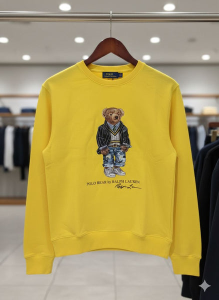 Premium  Yellow Bear Sweatshirt  Stylish Casual Wear