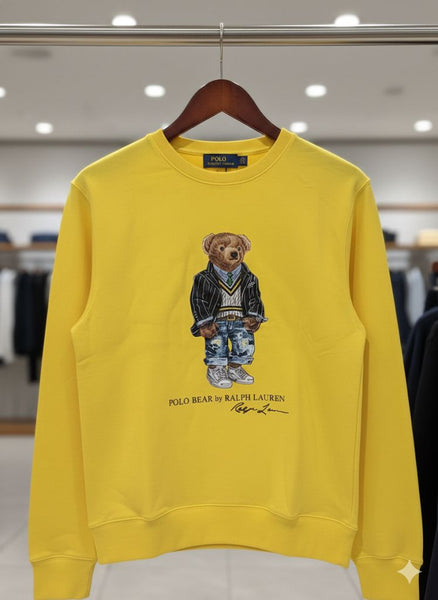 Premium  Yellow Bear Sweatshirt  Stylish Casual Wear