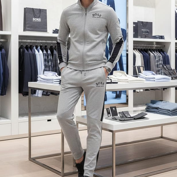 Grey Premium Athleisure Tracksuit Stylish, Smart & Comfortable