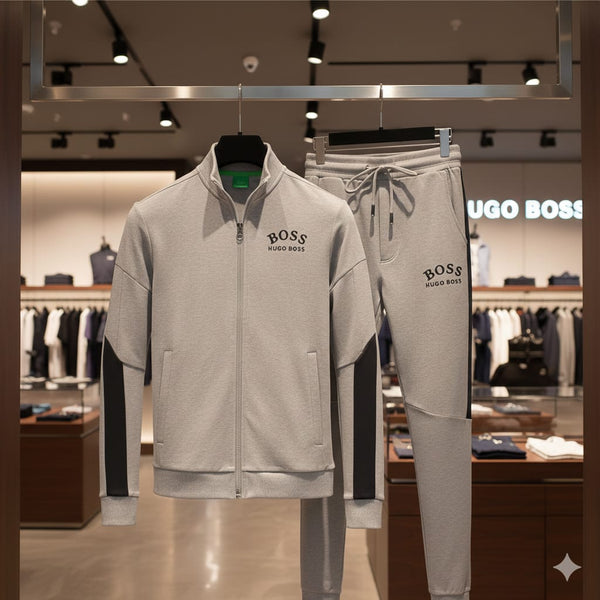 Grey Premium Athleisure Tracksuit Stylish, Smart & Comfortable