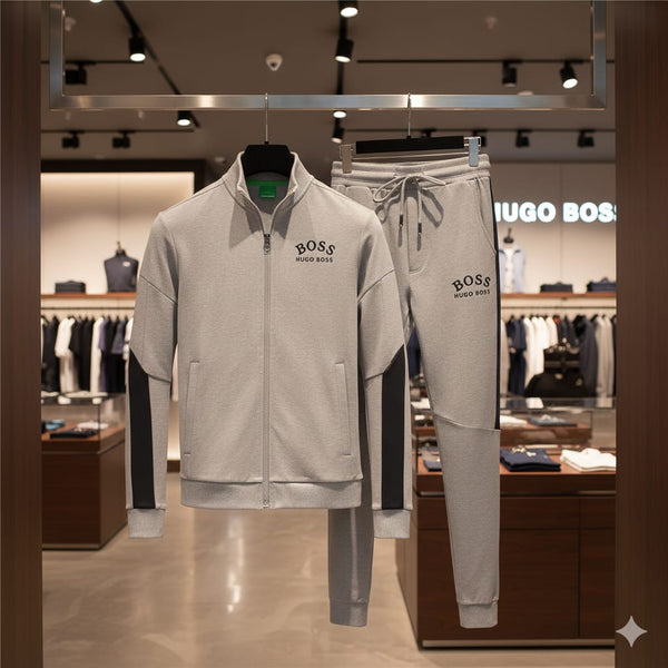 Grey Premium Athleisure Tracksuit Stylish, Smart & Comfortable