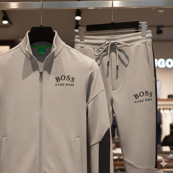 Grey Premium Athleisure Tracksuit Stylish, Smart & Comfortable