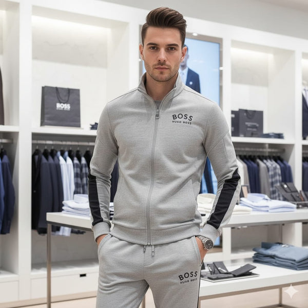 Grey Premium Athleisure Tracksuit Stylish, Smart & Comfortable