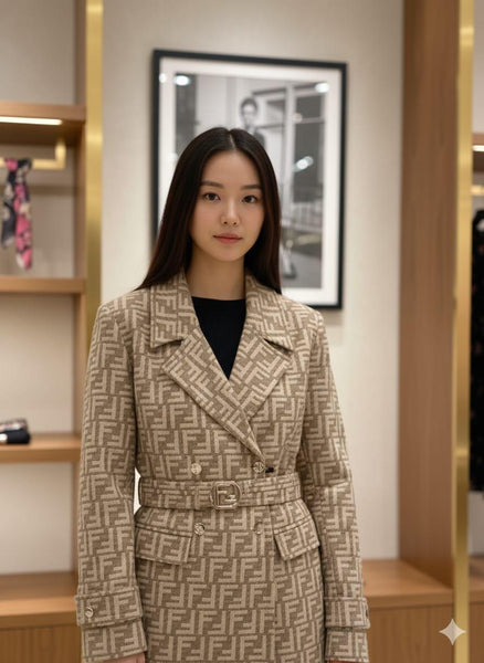 Elegant & Exclusive  Monogram Trench Coat