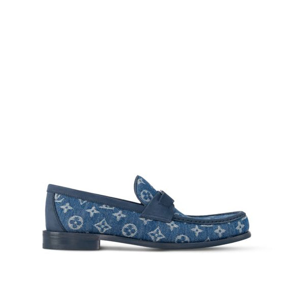 Luxury Blue Monogram Denim Loafers – Stylish, Premium & Modern