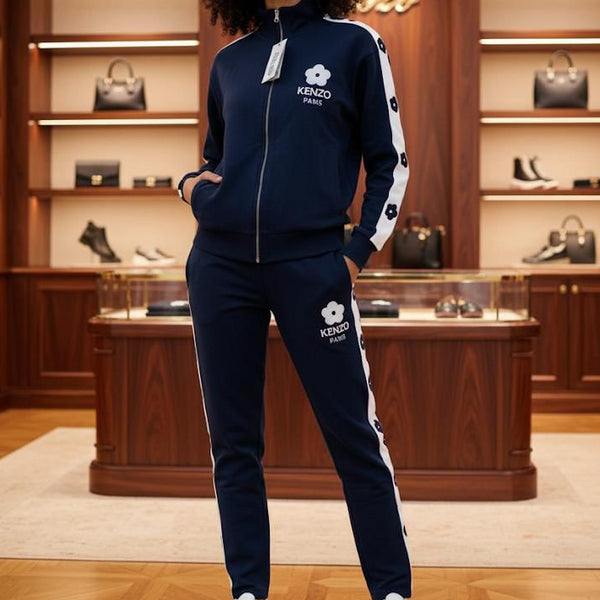 Premium  Floral Trim Track Set Lower and jacket For Women