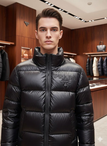 Luxury Black Puffer Jacket for Men  Premium Warmth & High-End Style