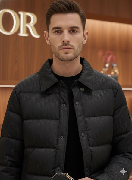 Men’s Black Designer Puffer Jacket Warm, Stylish & Premium Look