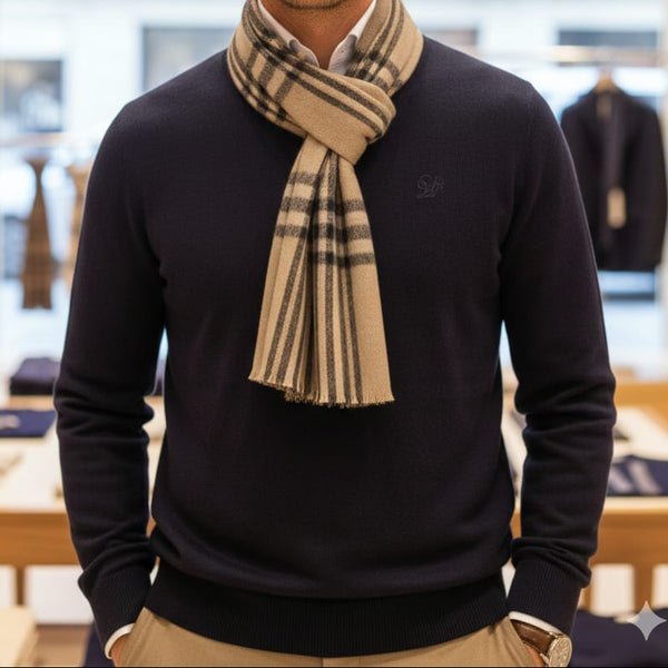 Classic Navy Premium Knit Sweater