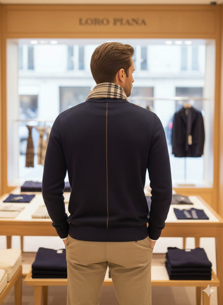 Classic Navy Premium Knit Sweater