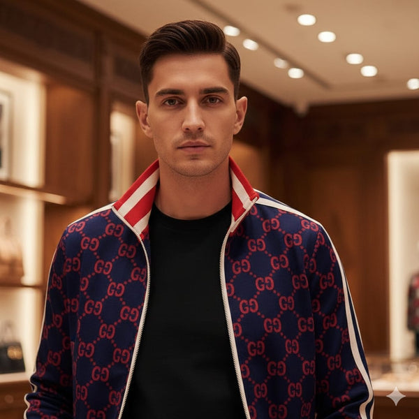 Men Luxury All-Over Brand Pattern Track-Set