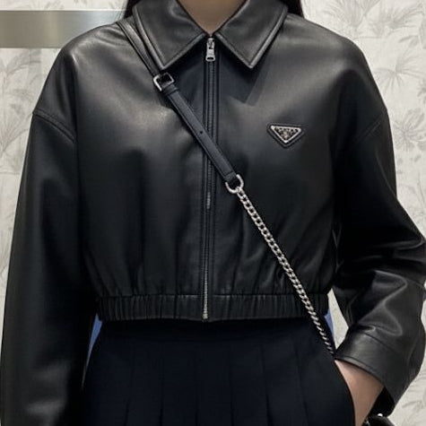 Luxury Black Cropped Jacket – Modern & Elegant Style