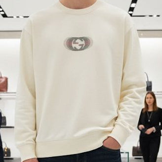 Premium Cream Logo Print Sweatshirt – Stylish & Comfortable