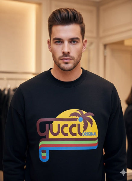 Premium Black Graphic Logo Sweatshirt  Bold & Trendy Look