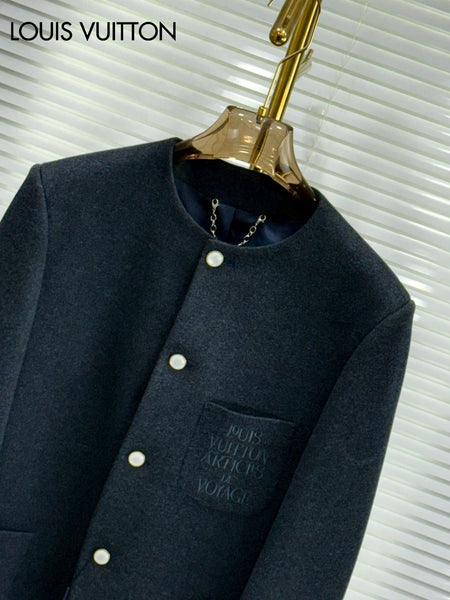 Chic Collarless Jacket