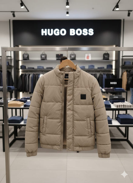 Beige Quilted Winter Jacket – Smart & Everyday Comfort