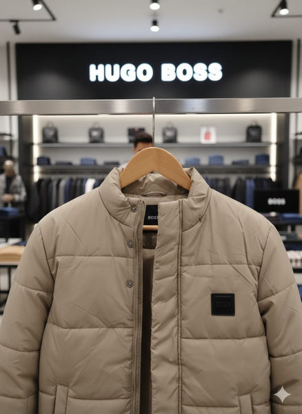 Beige Quilted Winter Jacket – Smart & Everyday Comfort