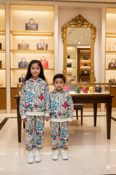 Premium  Cartoon Printed Track Set For Kids