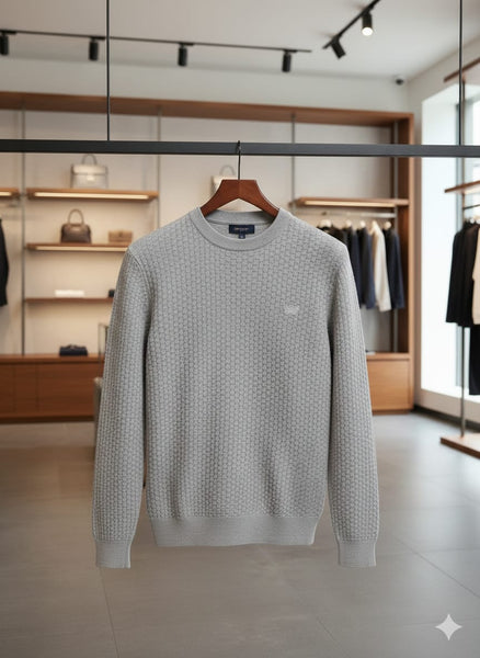 Men’s Classic Textured Knit Sweater Comfortable & Stylish Everyday Wear