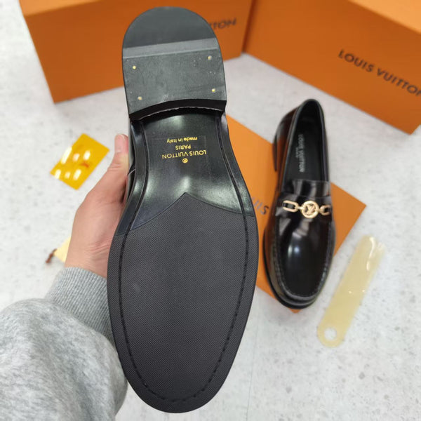 Men’s Premium Black Leather Loafers Classic Luxury Formal Style