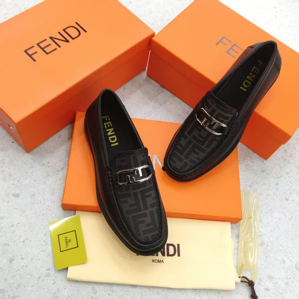 Men’s Premium Black Patterned Loafers