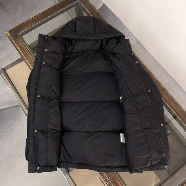 Men’s Black Puffer Jacket with Hood Luxury Warmth & Style