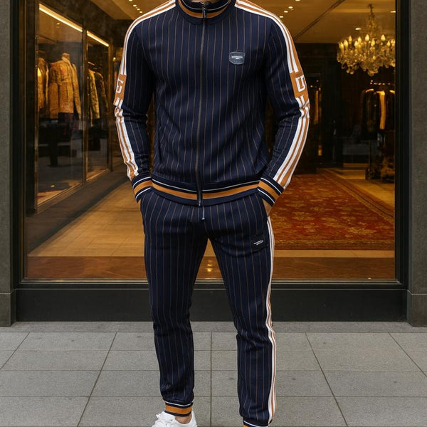 Striped Logo-Patched Track-Set For Men