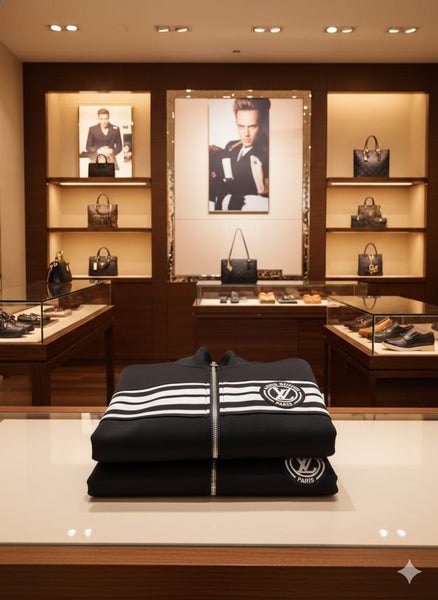 Men’s Premium Black Tracksuit Set –Zip Jacket & Joggers