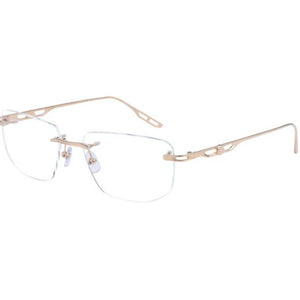 Eyewear Rimless Rectangle Optical Frame for Men