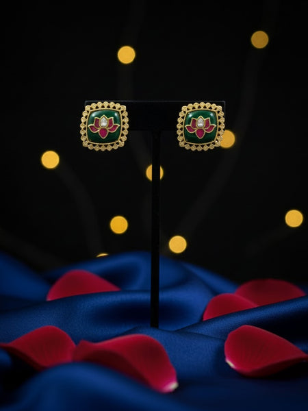 Handcrafted Fusion Brass Choker with Beaded Cheed Design