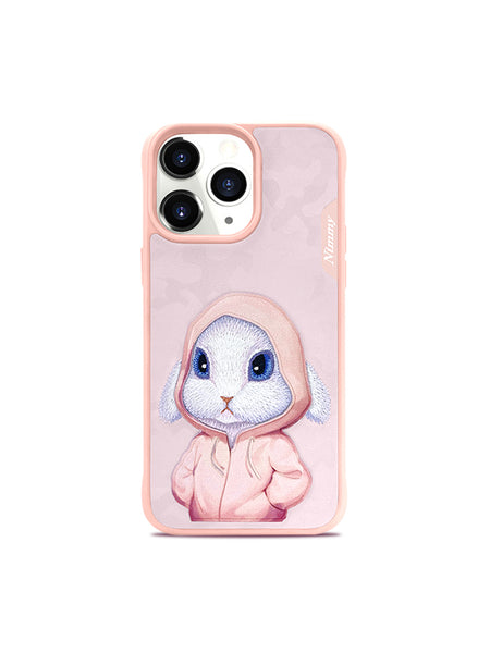 NIMMY 3D Embroidered Cute Pet Series Leather Case for iPhone 13 / 14 Series