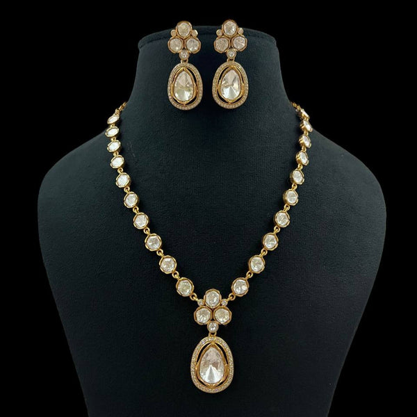 Royal Kundan Polki Necklace Set with Drop Earrings  Traditional Bridal Jewelry