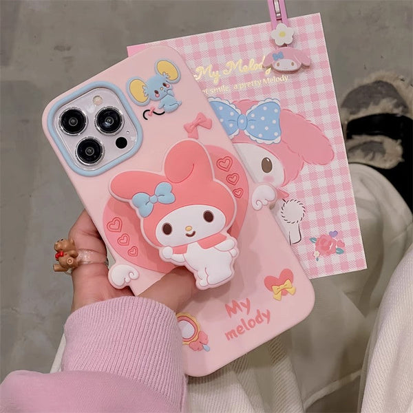 3D Cute Cartoon Silicone Back Case for iPhone 13,14,15 Series