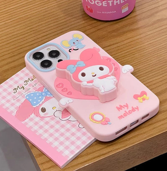 3D Cute Cartoon Silicone Back Case for iPhone 13,14,15 Series