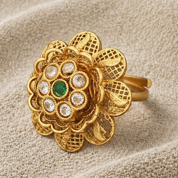 Traditional Floral Antique Adjustable Ring