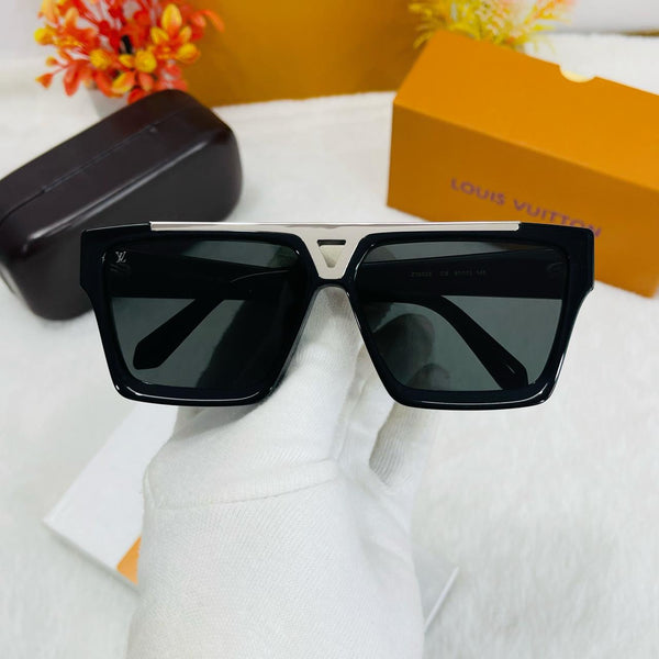 Men Premium Black Classic Square Retro Sunglasses