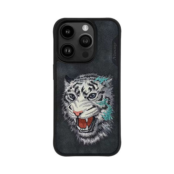 Nimmy 3D Embroided Tiger Back Case for iPhone 15 Series