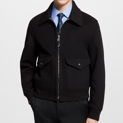 Wool-Silk Double Face Blouson