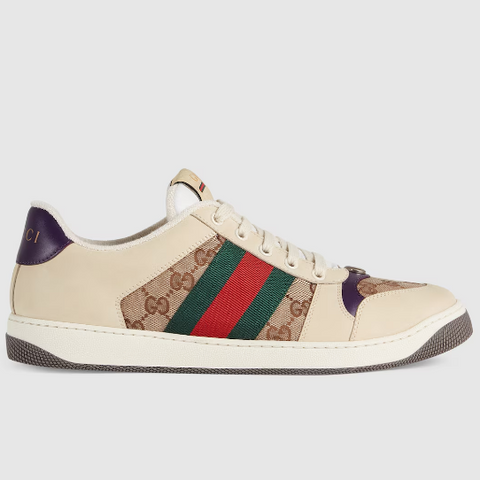 Classic GG Canvas & Leather Screener Sneaker