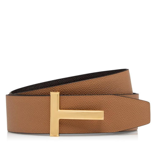 T Icon Buckle Changer  Leather Belt