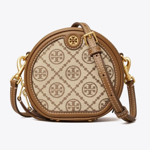 T Monogram Jacquard Petite Moon Bag