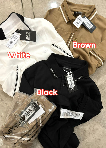 Premium EA7 Polo T-Shirt  Luxury Branded Half Sleeve Tee