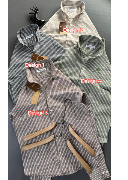 Premium Vertical Striped Regular Fit Shirts  Stylish Casual & Formal Wear